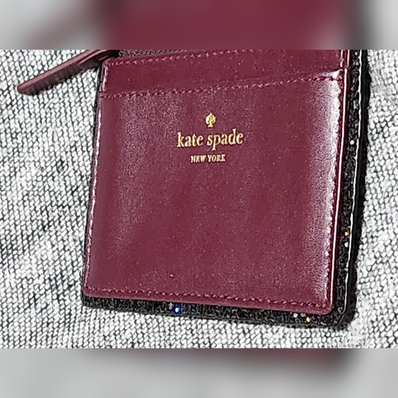 Burgundy Kate spade card holder - Picture 14 of 16